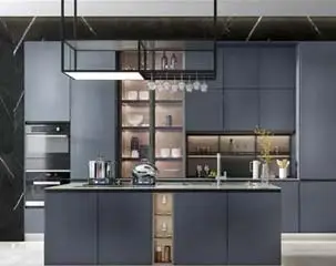 Ink Gray Kitchen Cabinet, When The Modern Encounter The Nature